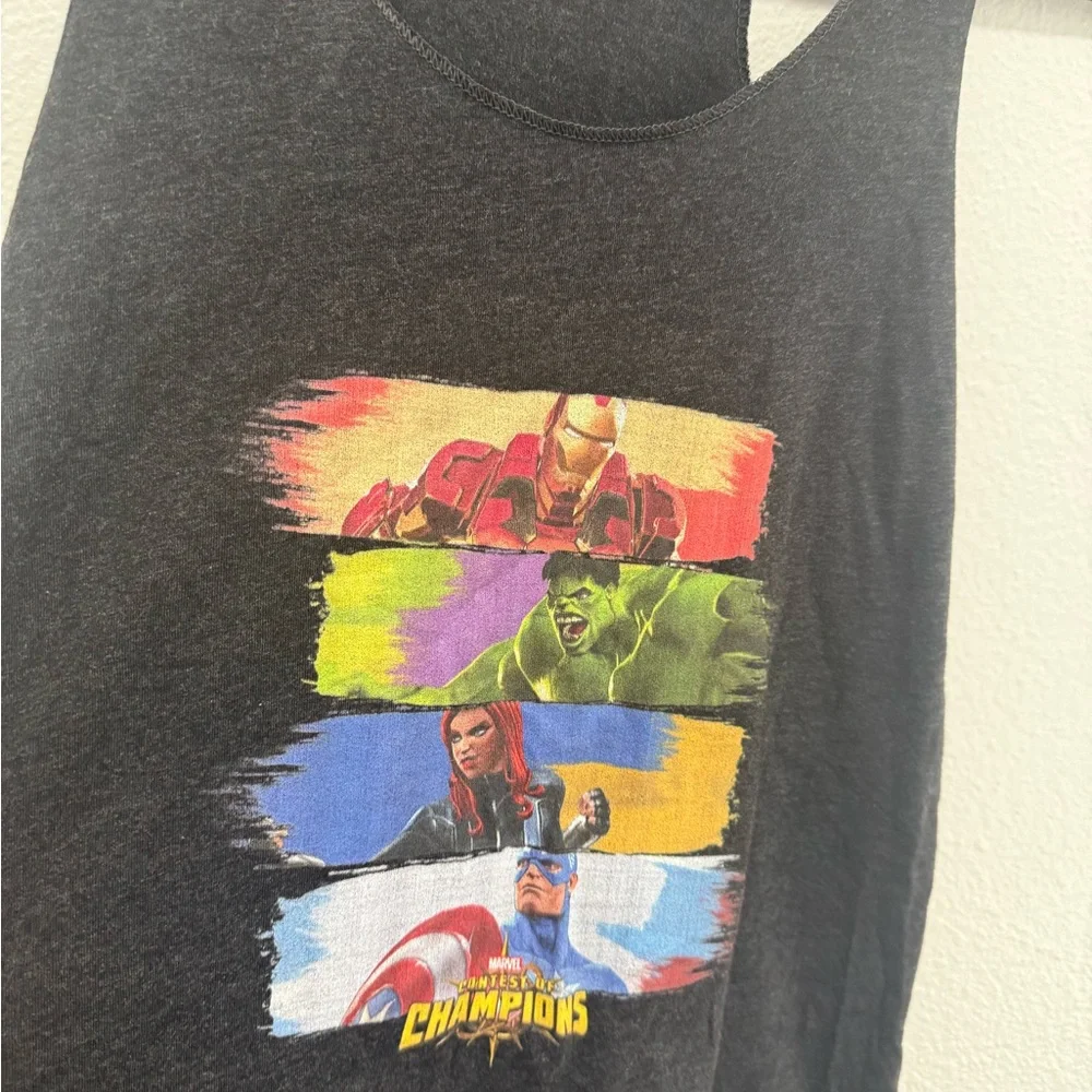 Marvel Avengers Black Racerback Tank Top Size Small - Picture 2 of 5